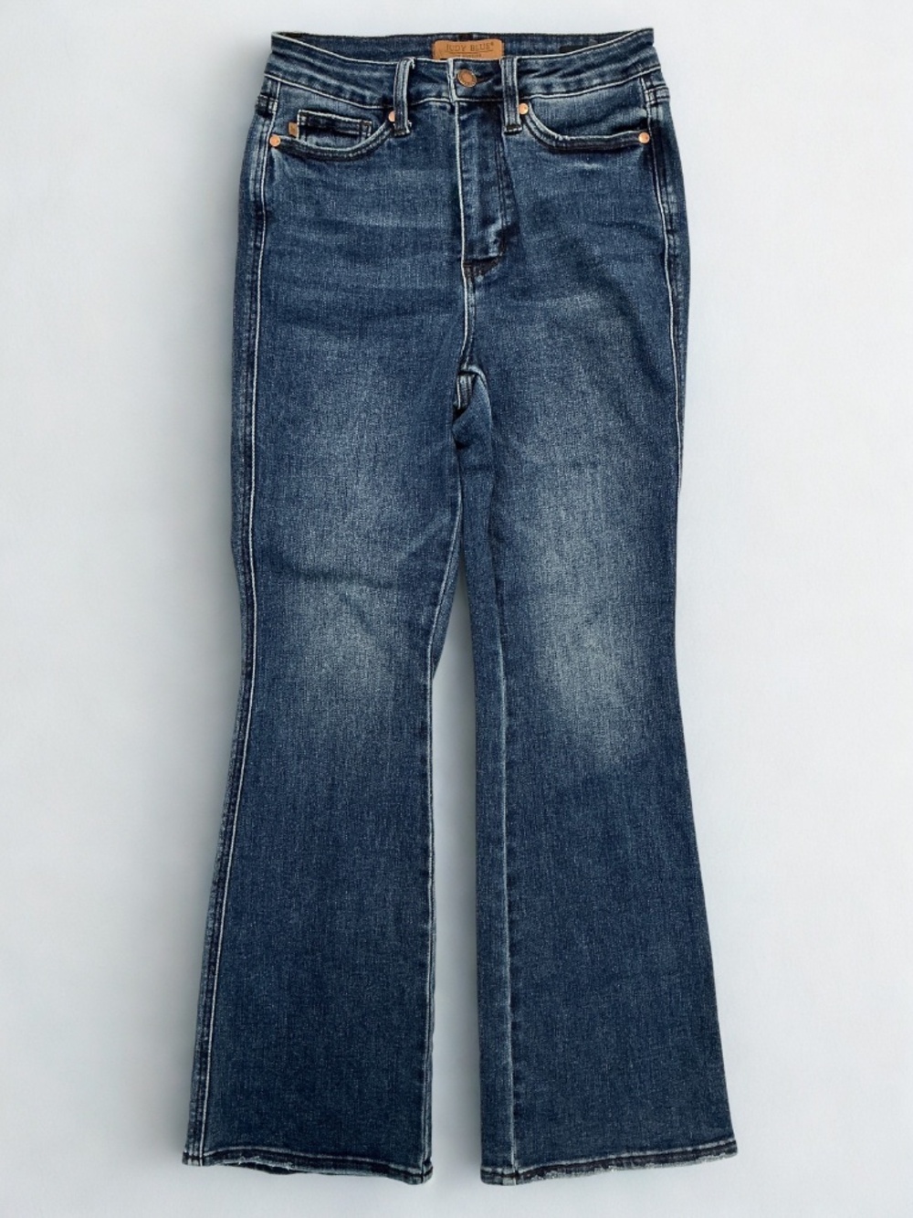 Judy Blue High Waist Tummy Control Back Pocket Embroidered Bootcut Jeans